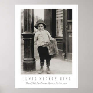 Poster Newsboy à St Louis par Lewis Wickes Hine