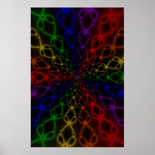 Poster Newton Rainbow   Arc-en-ciel Fractal Art