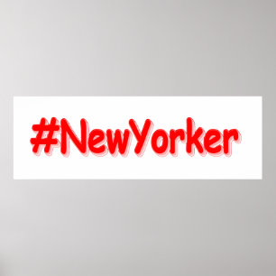 Poster "#NewYorker" Joli design. Commandez dès maintenant