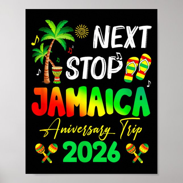 Poster Next Stop Jamaica 2026 Couples Anniversary Family  (Devant)