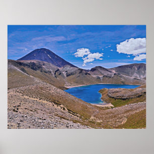 Poster Ngauruhoe et lac Tama supérieur