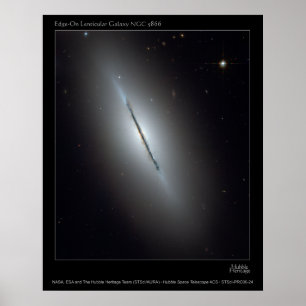 Poster NGC5866-Edge-OnLenticulaireGalaxy-20