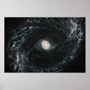 Poster NGC 1433 Galaxie spirale   MIRI   JWST