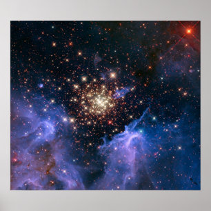 Poster NGC 3603 super star cluster NASA