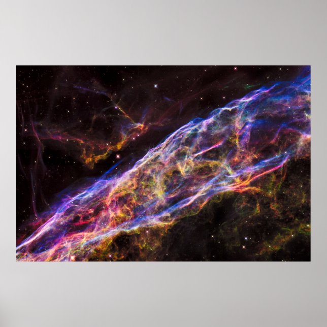 Poster Ngc 6960, La Nébuleuse De La Sorcière. (Devant)