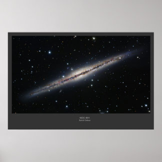 Poster NGC-891 Galaxie spirale