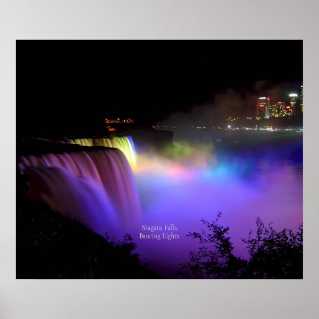 Poster Niagara Falls, Dancing Lights, (Devant)