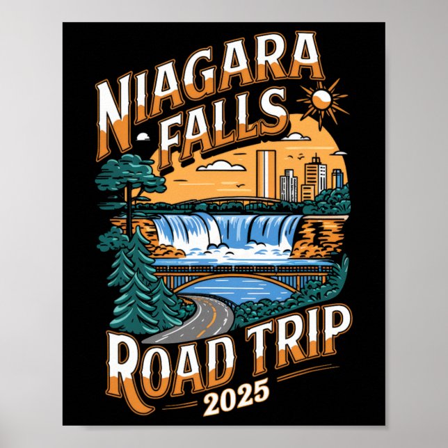 Poster Niagara Falls Road Trip 2025 - Vacances d'été (Devant)