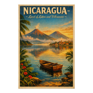 Poster NICARAGUA – Terre de lacs et de volcans