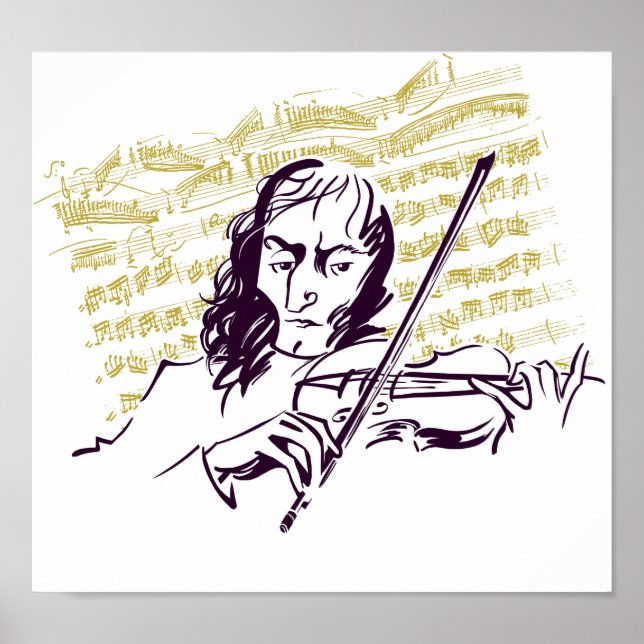 Poster Niccolo Paganini (Devant)