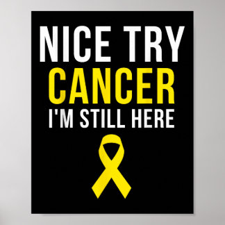 Poster Nice Essayez Survivante Sarcoma Cancer Sensibilisa
