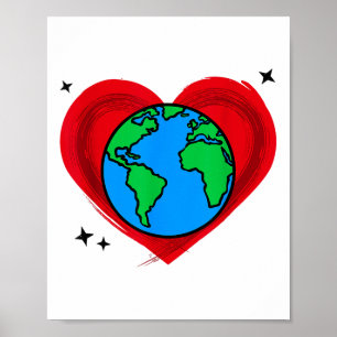 Poster Nice Mère Planète Terre Protection De l'environnem