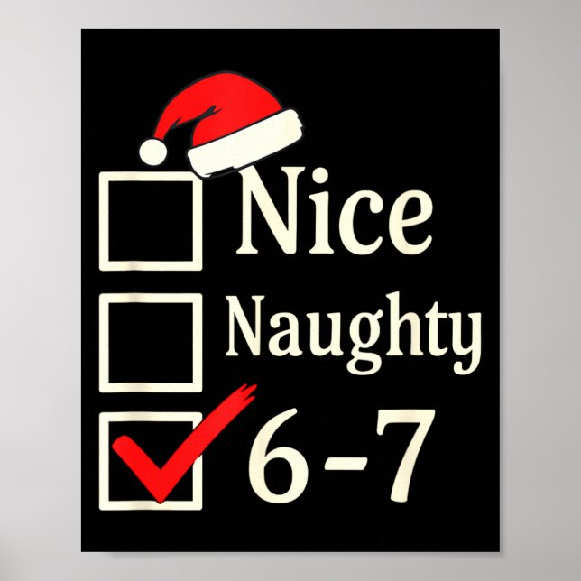 Poster Nice Naughty 67 Christmas Brain Rot  (Devant)