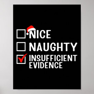 Poster Nice Naughty Insuffisant Preuve Avocat Christma