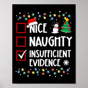 Poster Nice Naughty Insuffisant Preuves Noël Famille
