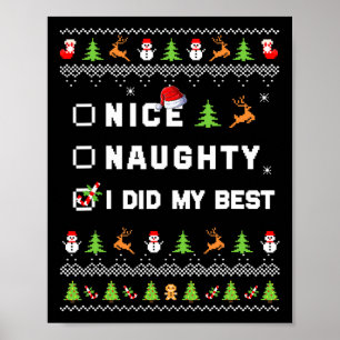Poster Nice Naughty J'Ai Fait Mon Meilleur Doux Laid Père