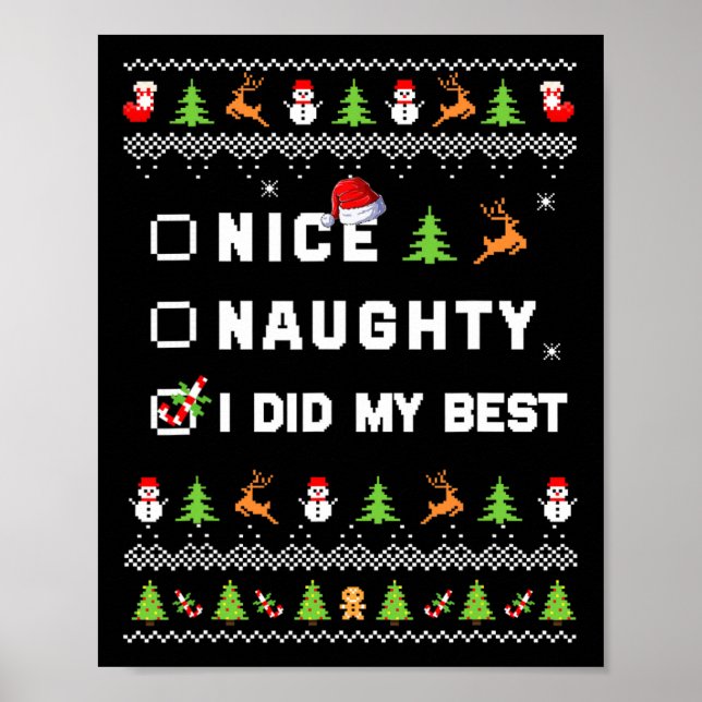 Poster Nice Naughty J'Ai Fait Mon Meilleur Doux Laid Père (Devant)