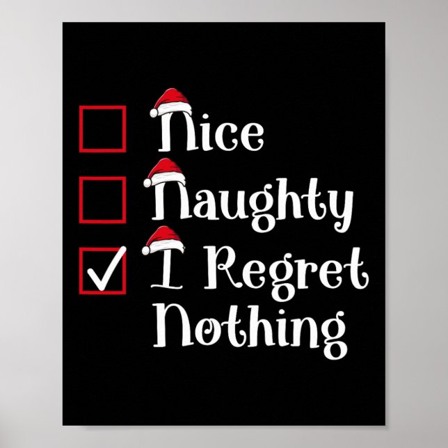 Poster Nice Naughty Je Regrette Rien De Mal Noël (Devant)