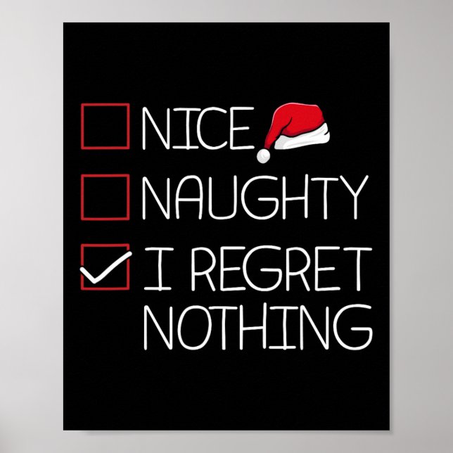 Poster Nice Naughty Je Regrette Rien de Noël Pyjama Amusa (Devant)