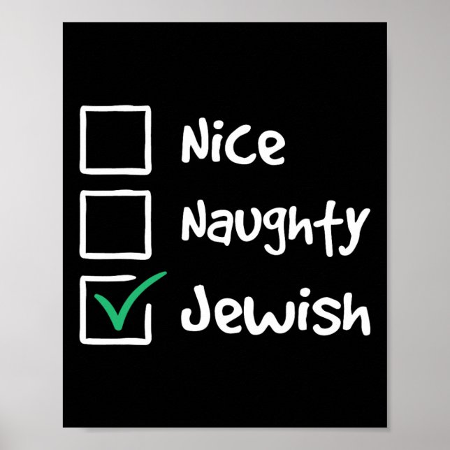 Poster Nice Naughty Juif - Juifs Hébreux Israélites Juda (Devant)