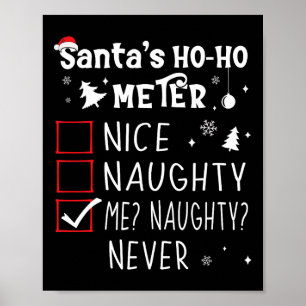 Poster Nice Naughty Me Naughty Never Christmas Liste 1