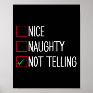 Poster Nice Naughty Ne Pas Dire Drôle Noël