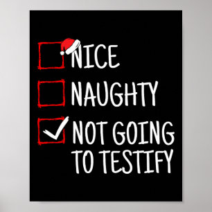 Poster Nice Naughty Ne Va Pas Tester Funny Noël