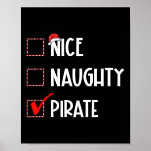 Poster Nice Naughty Pirate Noël Père Noël