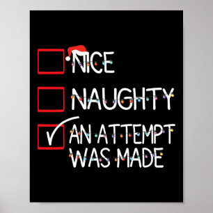 Poster Nice Naughty Une Tentative A Été Faite Liste De No