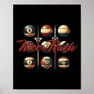 Poster Nice Rack Funny Billard Lecteur Vintage Pool Bill