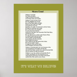 Poster Nicene Creed Christian Print
