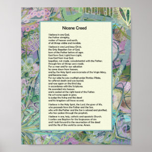 Poster Nicene Creed Christian Print