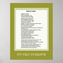 Poster Nicene Creed Christian Print