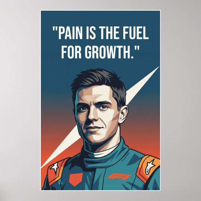 Poster Nico Hülkenberg Racing Vector – Pain Is the Fuel (Devant)