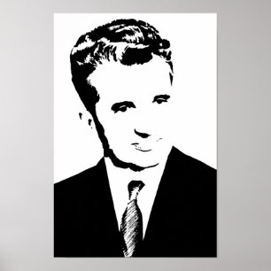 Poster nicolae ceausescu romanian communist dictator pcr