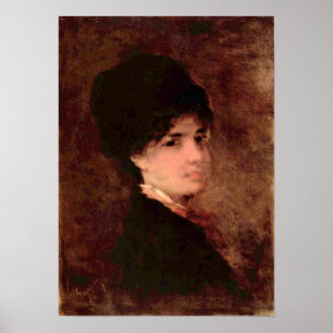 Poster Nicolae Grigorescu - Portrait d'une femme
