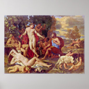 Poster Nicolas Poussin - Midas et Bacchus