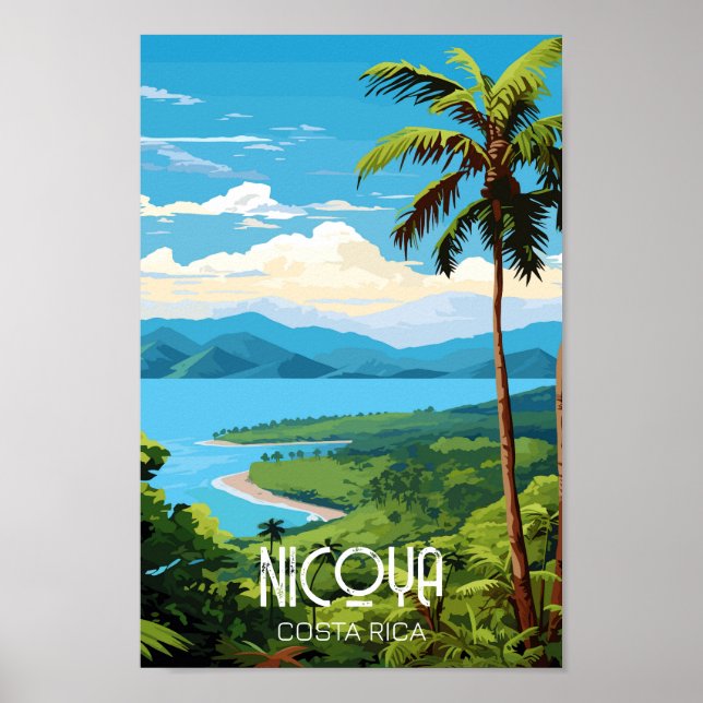 Poster Nicoya Péninsule Costa Rica Lieu de voyage célèbre (Devant)