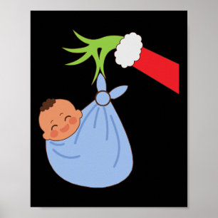 Poster Nicu Infirmière de la main-d'oeuvre Père Noël Noël