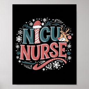 Poster Nicu Infirmière Soirée De Noël À Travers Le Holi