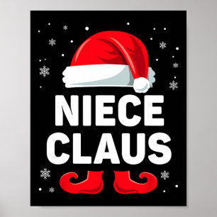 Poster Niece Claus Christmas Matching Family Group Funny