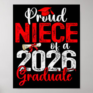 Poster Nièce fière d'un étudiant diplômé de la promotion 