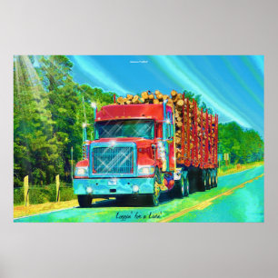 Poster Nième Art de notation de transport de camion de