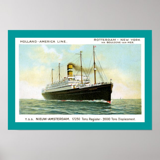 Poster Nieuw Amsterdam de 1906 (Devant)
