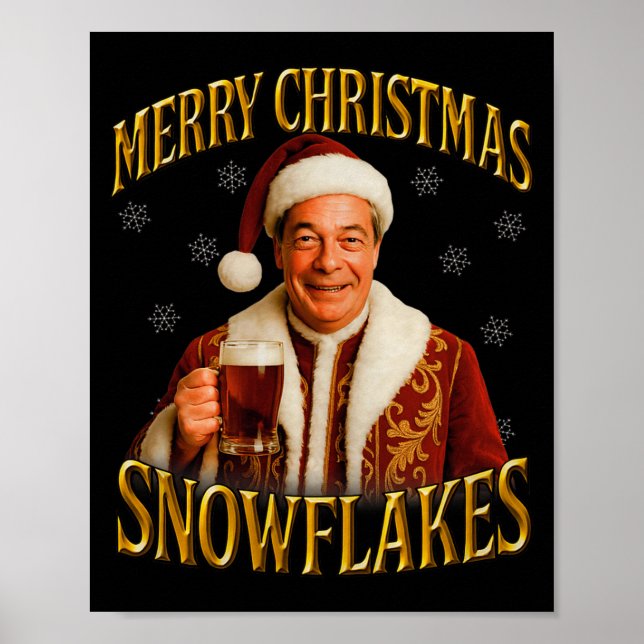 Poster Nigel Farage Christmas Premium Tri-blend  (Devant)