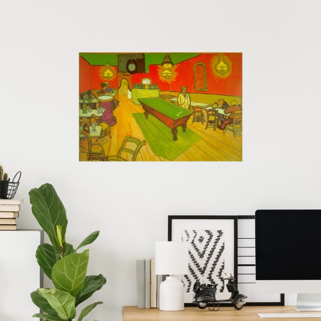 Poster Night Cafe par Vincent van Gogh (Bureau à domicile)
