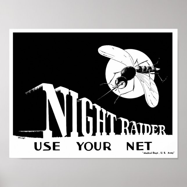 Poster Night Raider — Malaria 2ÈME GUERRE MONDIALE (Devant)