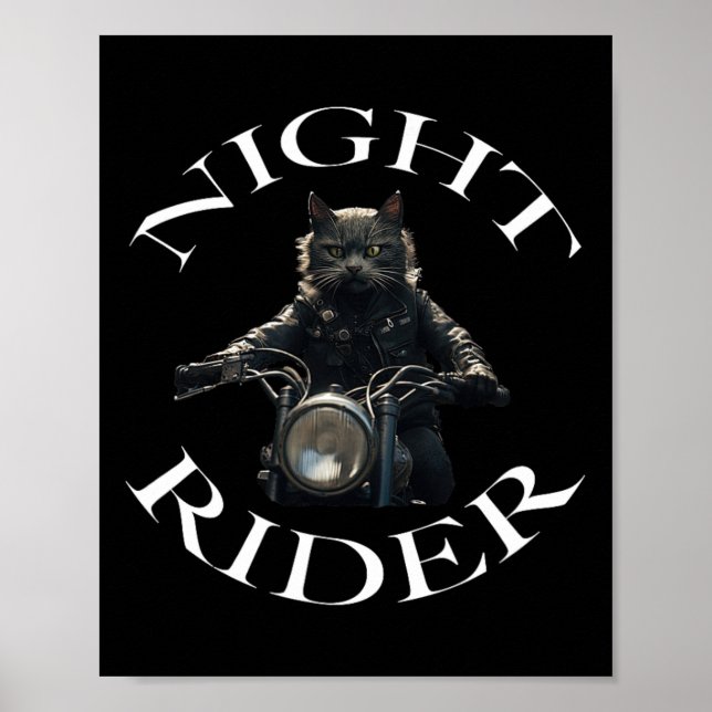 Poster Night Rider Mauvais Chat (Devant)