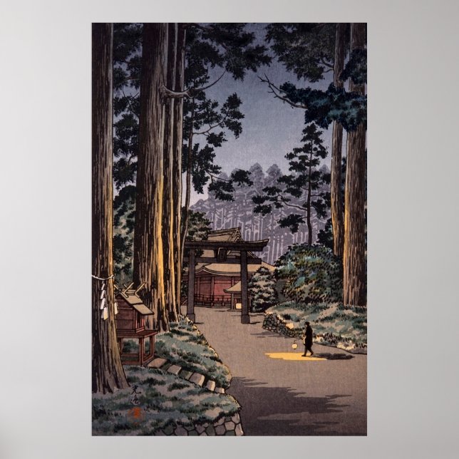 Poster Nikko Futarasan Temple par Tsuchiya Koitsu (Devant)
