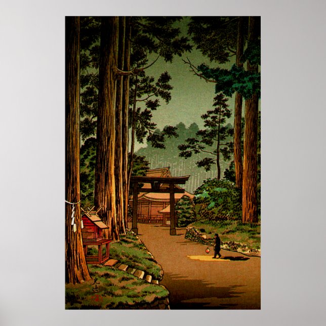 Poster Nikko Futarasan Temple Tsuchiya Koitsu 1936 (Devant)